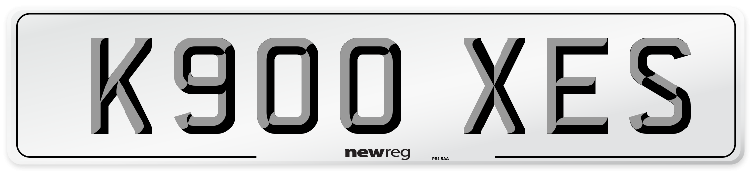 K900 XES Number Plate from New Reg